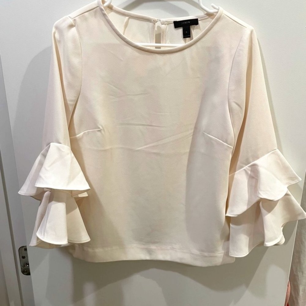 J.Crew Flutter Sleeve Top